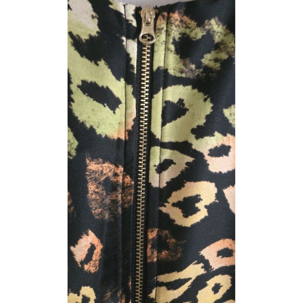 Rachel Roy Animal Print  Sequin Dress Gold Back Zip Event Size 6 - Picture 8 of 10